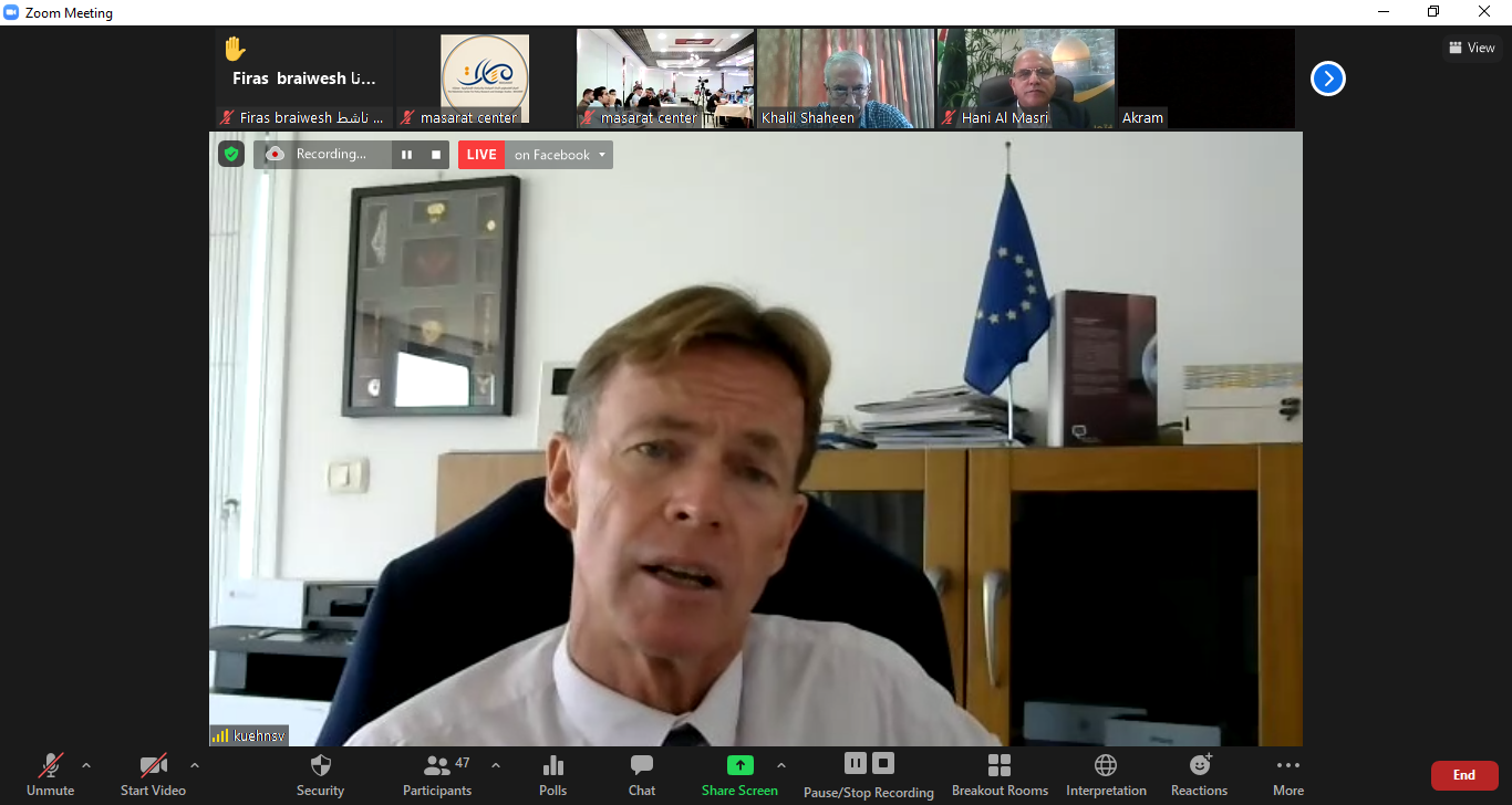 بورغسدورف يدعو الفلسطينيين للوحدة وإجراء الانتخابات